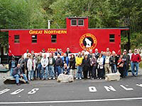 Group picture at Iron Goat Safety Rest Area